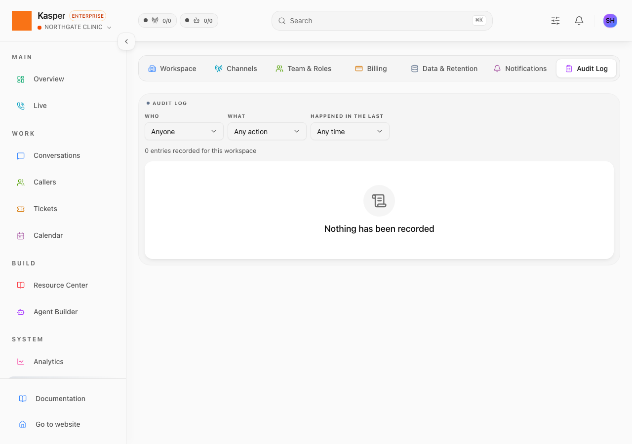 Audit Log
