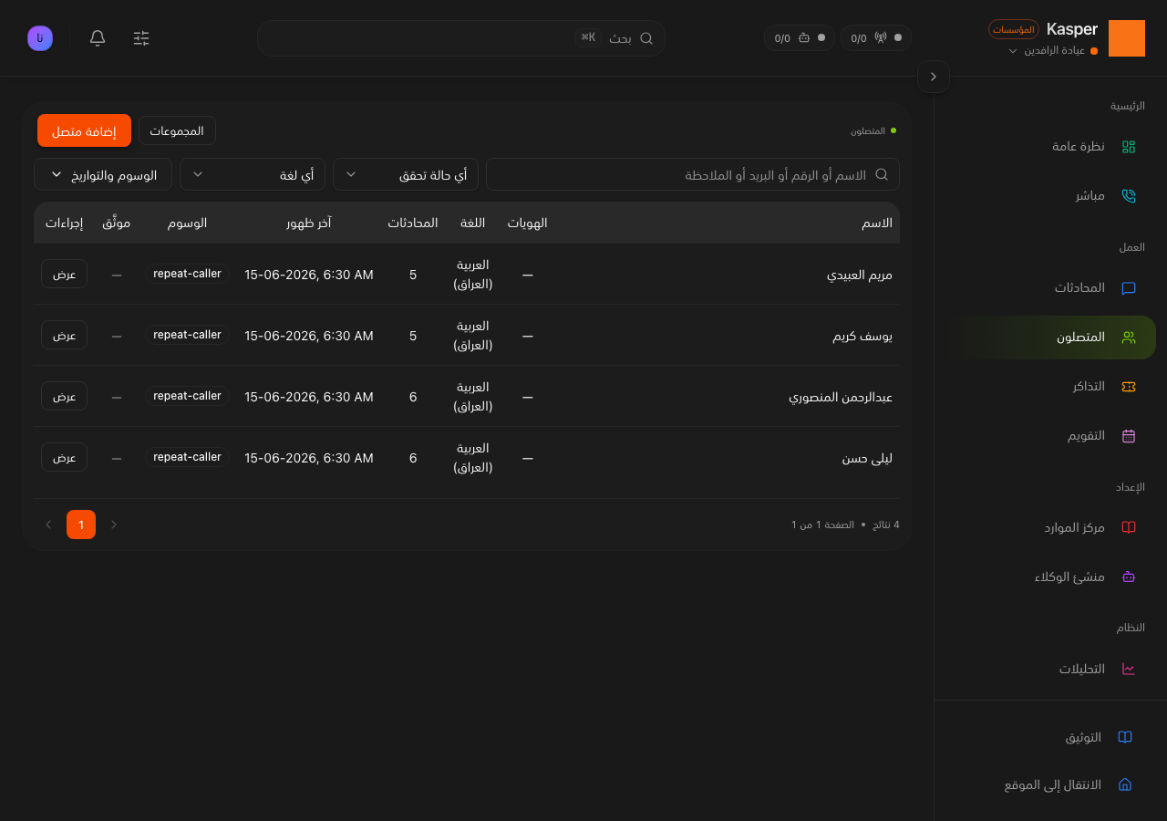 المتصلون