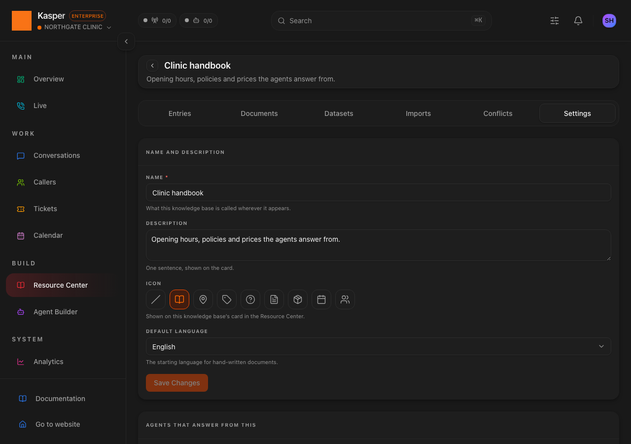 Collection Settings